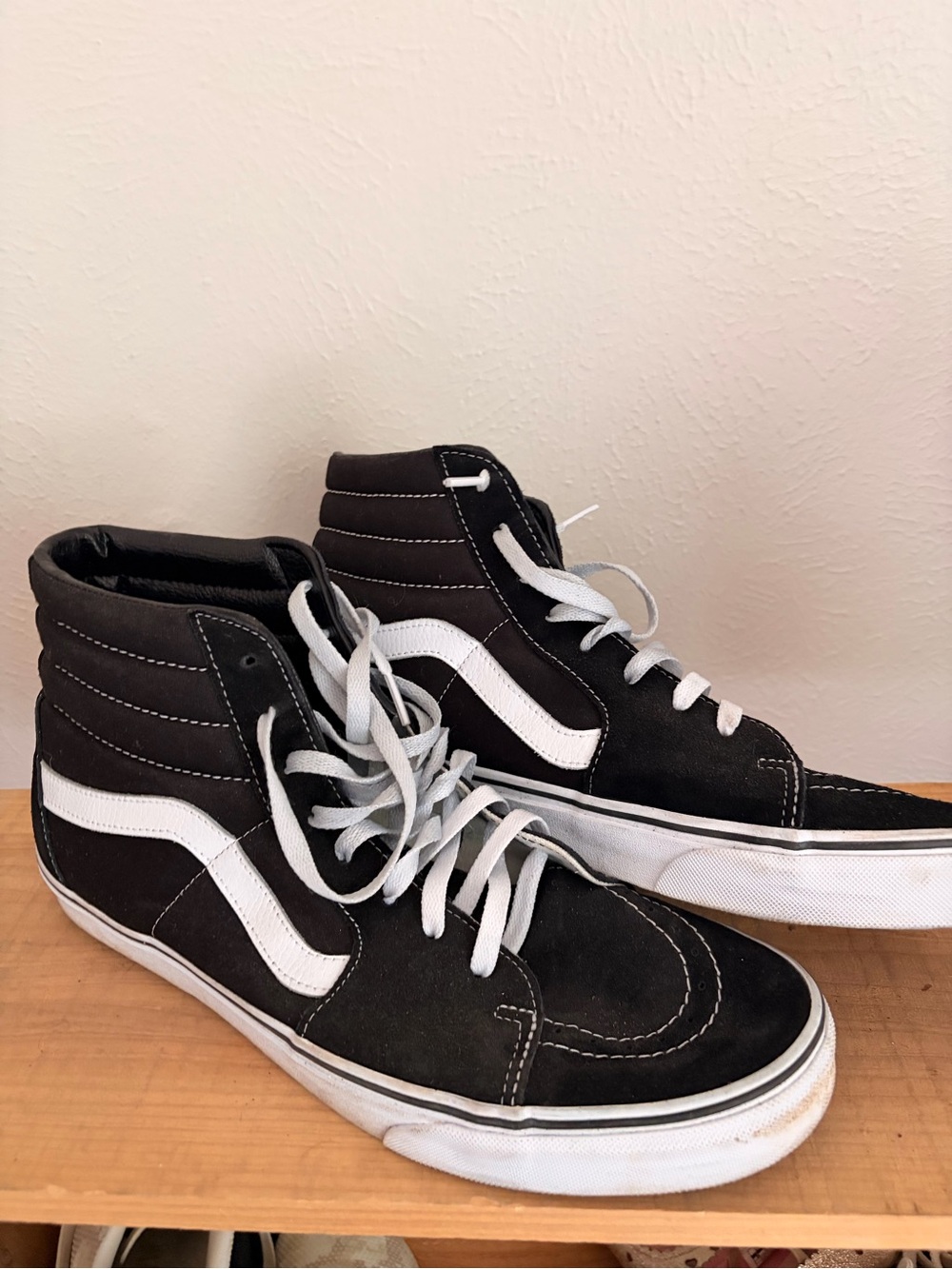 Vans Black & White High-Top Skate Sneakers
